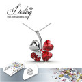 Destin bijoux cristal de Swarovski vente quatre pendentif feuille